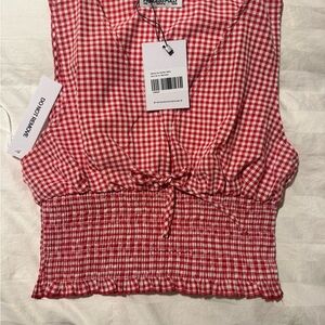 Princess Polly Red Gingham Blouse